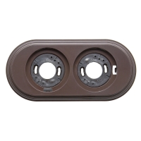 Рамка 2 постовая пластик серии "ASR-RETRO" RS 80030-02, цвет Коричневый